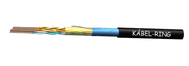 FTP Cat6 kültéri és föld 4x2xAWG23 Fekete
