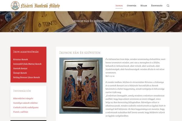 Názáreti Ikonfestő Műhely honlapja